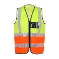 High Visibility Workwear Reflective Safety Vest with Black Pocket